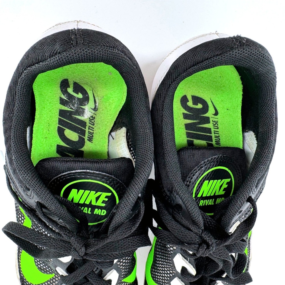 Nike Zoom Rival MD 7 Track Spikes Mens 9.5 White Black Volt 616312-103 - Picture 4 of 8